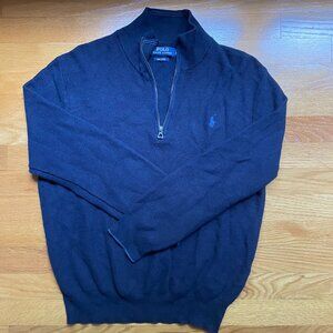 Polo Ralph Lauren Navy Quarter Zip Sweater
